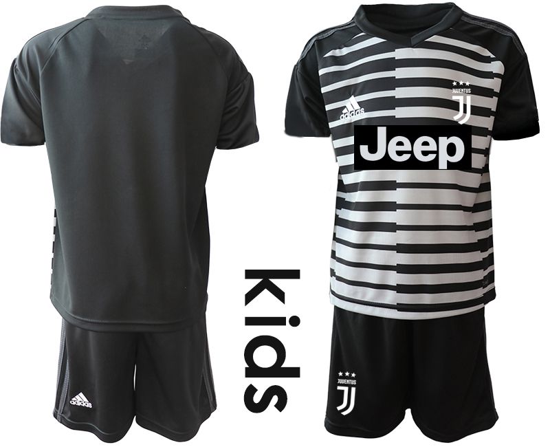 Youth 2020-2021 club Juventus black goalkeeper Soccer Jerseys->juventus jersey->Soccer Club Jersey